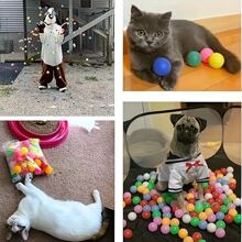 30/50 个彩色乒乓球 - 适合派对、户外活动、DIY 工艺品、后院游戏、室内游戏、生日、婚礼、节日、玩具散装、户外玩具、Pin The Tail 游戏