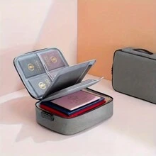 1pc Multifunctional Document Bag, Casual ID Card Holder Organizer, Oxford Cloth Travel Tote
