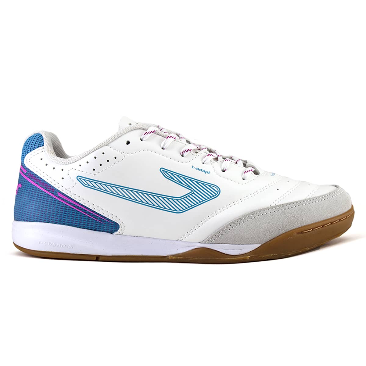 Topper Dominator TD Professional Futsal Shoes TP0326 - White/Pink/Blue - View 1