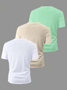 Purechapter Bộ đồ mặc nhà thoải mái, nhẹ, thoáng khí, 3 món cho bé trai tuổi teen: Áo phông cổ tròn tay ngắn, mùa hè - Nhiều màu - Xem 2