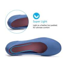 Frank Mully Women's Ballet Flat Shoes Knit Dress Shoes Round Toe Slip On Ballerina Walking Flats Shoes For Woman Low Wedge Comfort Soft - Baby Blue - View 5
