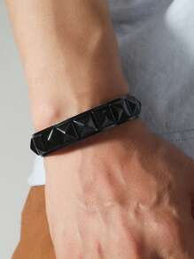 Xiacheng 1/6/9件套铆钉手链，黑色皮革铆钉朋克手链，袖口缠绕式手链，金属扣腕带，男女通用 - 彩色 - 查看 18