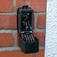 Defender Pro-TEC Key Safe Police Preferred Specification - Wall Mounted Outdoor Key Lock Box - Push Button Combination Key Cabinet Waterproof Cover - as pic - View 2