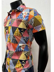 Camisa Slim manga Corta de Algodon para Hombre Multicolor