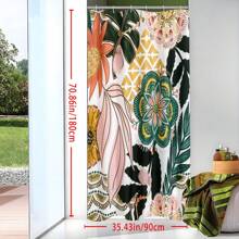 1PC Boho Floral Shower Curtain Set, Shower Curtains For Rustic Vintage Bathroom Decor, Colorful Flower Shower Curtain Fall Decor Bathroom Accessories Back To School - Multicolor - View 3