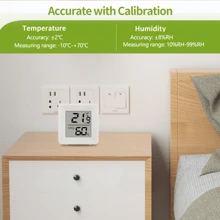 1pc, Home Temperature And Humidity Meter, Bedroom Indoor Mini Portable Humidity Digital Electronic Temperature Detection Meter - White - View 3