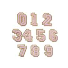 3/10/20pcs 3.2inch Chenille Number 0-9 Embroidered Iron-On/Sew-On Patch Apparel Accessories, Suitable For Clothes, Jackets, Hats, Books, Backpacks - DIY Embroidered Patch Supplies