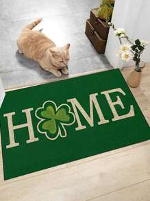 1 szt. "Króliczek astronauta latająca rakieta, Wielkanoc" wycieraczka, mata do wnętrz, dywanik, kreatywna mata do drzwi, mata w stylu przedpokoju, wystrój domu, antypoślizgowa mata podłogowa, akcesoria do sypialni, rekwizyty do zdjęć, wystrój zewnętrzny, dywanik, dywanik, prezent