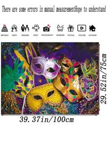 3,28ft*2,46ft(100cm*75cm)-Venetië Carnaval Decoratie Achtergronden Carnaval Maskerade Fotografie Achtergronden Maskers Kleurrijke Achtergronden Feestdecoratie Banners Studio Rekwisieten - Woondecoratie - Mardi Gras Decoratie - Feestdecoratie