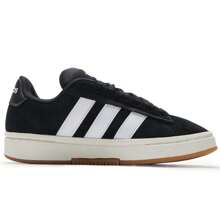 Adidas GRAND COURT ALPHA 00s Low-Top Tennis Shoes, Women Men Court Training Sneakers JR0543 - Black/White/Resin Yellow - View 2