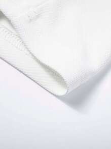 Men's Casual Spades Printed Polo Shirt, Stand Collar Short Sleeve Business Fashion Design, Suitable For Summer Outings, Office, Gathering, Party - White - View 6