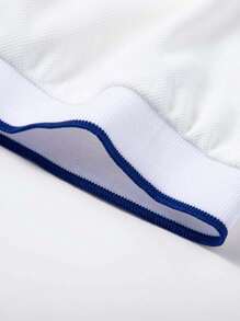 Men's Casual Spades Printed Polo Shirt, Stand Collar Short Sleeve Business Fashion Design, Suitable For Summer Outings, Office, Gathering, Party - White - View 5