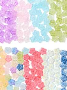 30Pcs Baking Paint Glass Beads, Flower, 12.5x13x4.5mm, Hole: 1.2mm