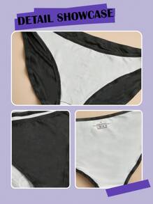 1pc Customized Valentine's Day Women's Thong Panty, Personalized Triangle Underwear With Custom Face Print, Comfortable & Breathable, Suitable As Intimate Gift For Her/Girlfriend/Wife On Valentine's Day, Anniversary, Birthday, Wedding - Multicolor - View 3