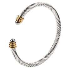 1 Piece Of Classic Retro Punk Stainless Steel 18K Gold-Plated Open Bracelet, Suitable For Daily Wear By Women. - Multicolor - View 6