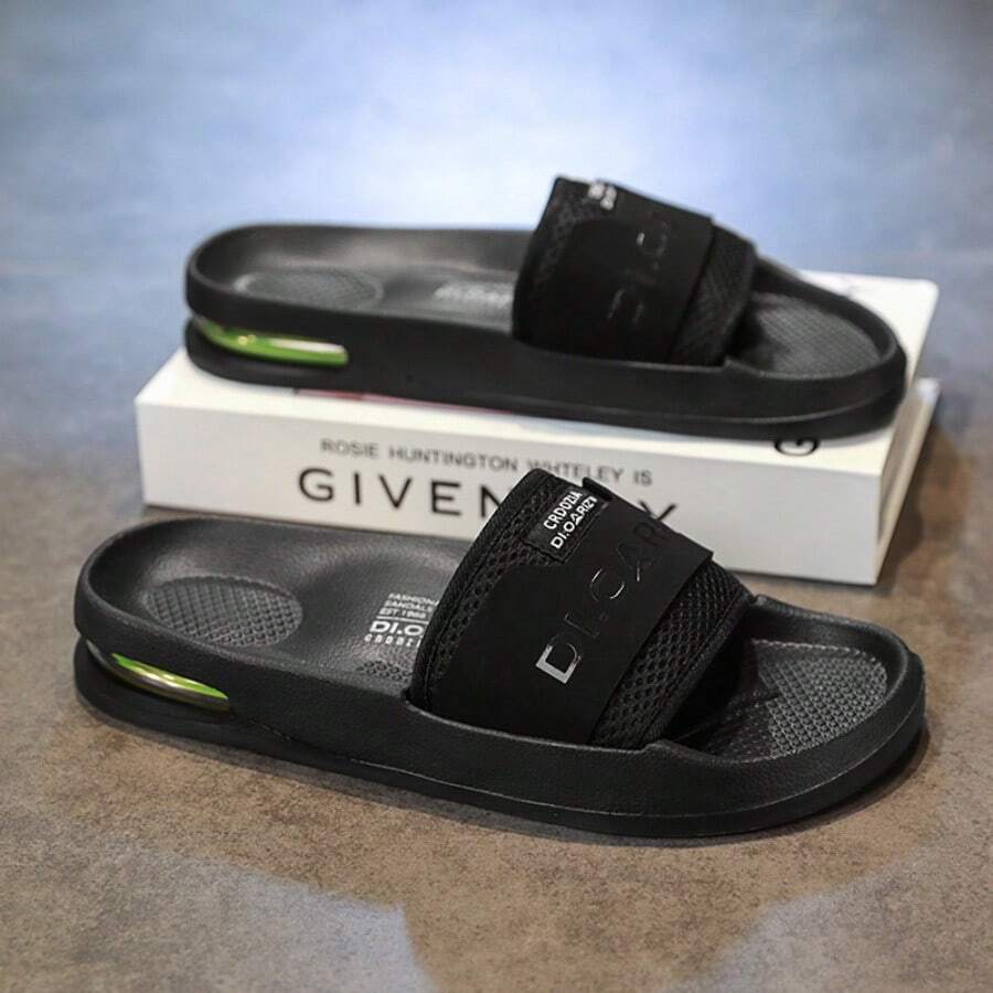 2025 New Arrival Plus Size 47 One-Strap Sandals Men, Full-Length Air Cushion Casual Slippers, Non-Slip Sports Outdoor Slides, Size 46-47