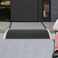 kangten Threshold Ramp With Non-Slip Surface, Door Threshold Ramp Max 300kg/661.39 Lbs, Aluminium Alloy - Black and Silver - View 6
