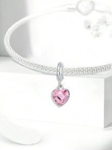 1Pc Sparkling Heart Pendant Charm Bead Fit Bracelet Necklace Bangle Beads For Diy Jewelry Making Gift For Women Girl - Love - View 3