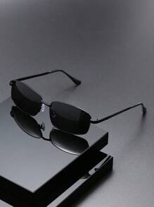 1PC Men's Polarized Metal Fashion Glasses, Classic Fashion Decoration Outdoor Travel, Beach Vacation, Fashion Glasses