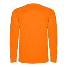 Roly Mens Montecarlo LongSleeved Sports TShirt Activewear (Fluorescent Orange) - 150gsm 100% Polyester