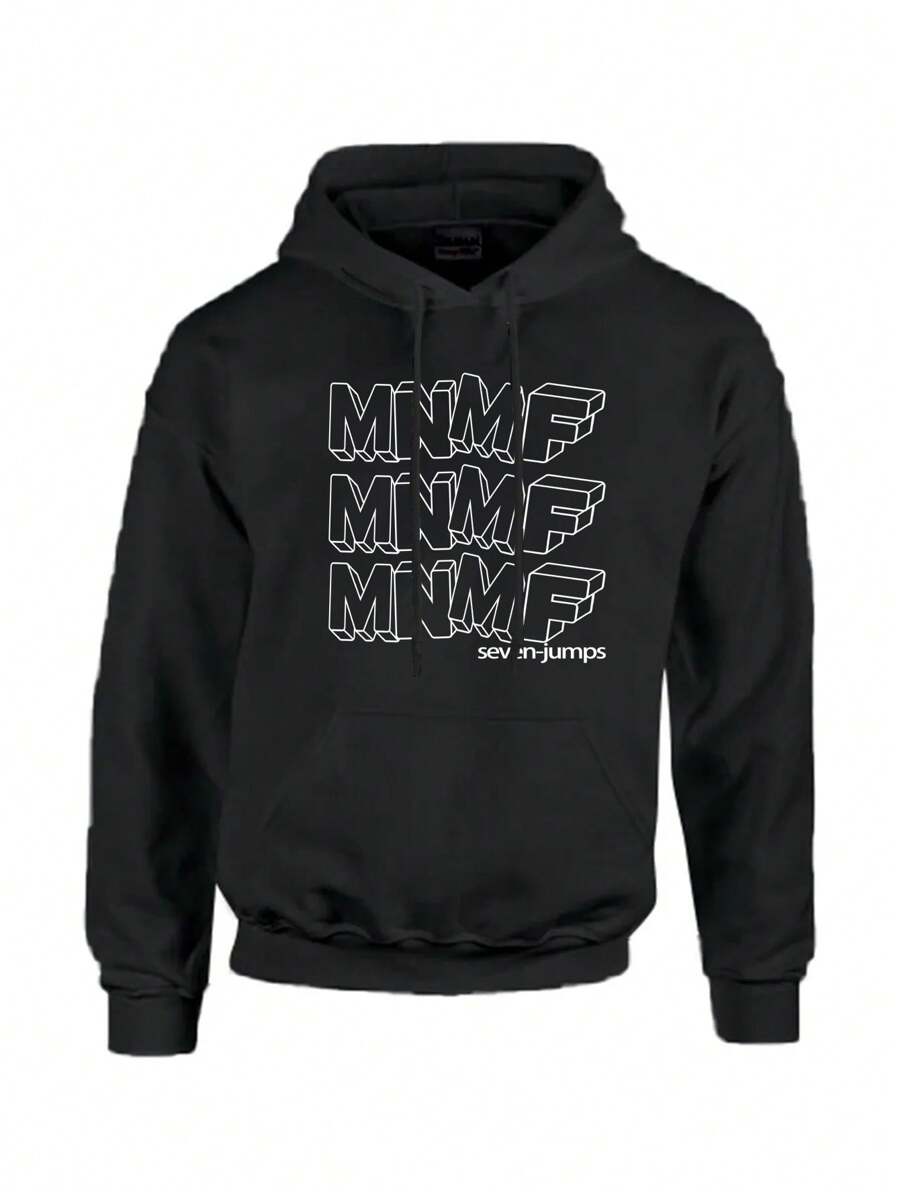 MNMF Letters Sweatshirts Cotton Hoodie Neck Drawstring Hoodies Pullovers With Pockets For Men And Daily Wear Letter Printed Sweatshirts Mens Party Wear Fashion Clothing, Casual Wear, Street Wear Hoodies