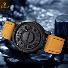 BINBOND Men Quartz Watches Top Luxury Magnetic Levitation Hollow Out Design Leather Strap Waterproof Men Quartz Watch - one-size - View 6