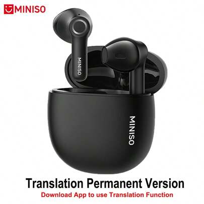 Miniso X52 AI OWS Translation Open EarWireless Earphone Wireless Headphones With Mic Up To 30 Hours Play Time Long Battery Life Clear Calls Headsets HiFI Stereo Sound Headphones Touch Control Earbuds Support
