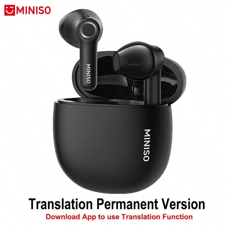 MINISO MS162 Vertaling Oordopjes Real Time OWS Open Oor AI Vertaler Hoofdtelefoon, Draadloze Bluetooth Oortelefoon Ondersteuning 150 Talen Vertaler Oordopjes Bluetooth Vertaling voor iOS & Android