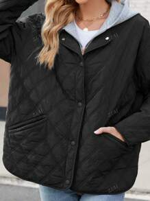 ZIAI Giubbotto imbottito corto invernale da donna con design 2 in 1