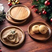 1 pieza Bandeja de madera natural y elegante, asimétrica, de estilo rústico para decoración del hogar, estilo japonés, bandeja de madera multiusos adecuada para sushi, pasteles, pastelería, hornear, jabón, toallas, accesorios, velas, aromaterapia, jarrones, café, aperitivos, barbacoa, bebidas, joyería, bandeja de madera para baño, tocador, jardín, suculentas, almacenamiento, picnic al aire libre, fiesta, boda, comedor y ocasiones especiales