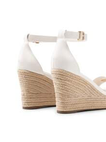 Women's Espadrilles Wedge Sandals Open Toe Comfortable Adjustable Ankle Strap 3.6 Inch Suitable For Vocation Walking Beach Dressy Summer  Platform Sandals Shoes - White - View 9