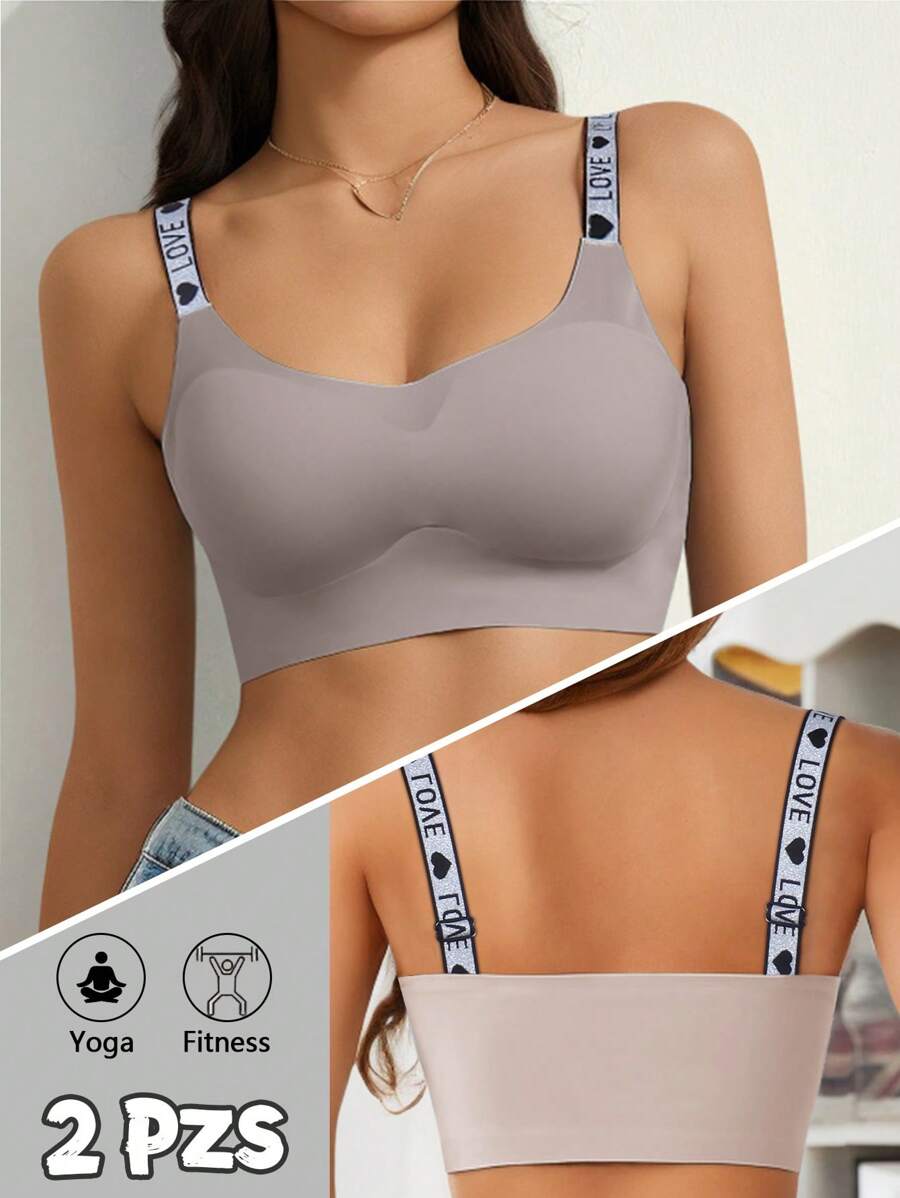 Women's Sports Sets: Bras And Leggings Matching For The GYM Comfortable Brassieres Without Steel Ring