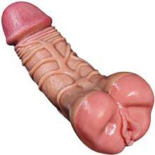 2 In 1 Realistic Masturbation Pocket Pussy Masturbators Adult Sex Toy With 3D Textured, Soft Lifelike Penis Clitoris Vaginal G-Spot Penis For Male Women