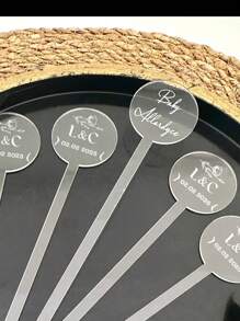 5/10/50Pcs Drink Stirrers, Custom Name Stirrers, Wedding Drink Stirrers, Personalized Drink Decorations, Wedding Decorations, Event Decorations, Personalized Drink Stirrers,Holiday Party Supplies,Birthday Party Wine Glass Decoration,Cocktail Garnish,Durable,Colorful,Cute,Adorable,Funny,Kawaii,Y2K,Stylish,Unisex,Casual,Custom,Personalized,Unique,Customized,Ideal Gifts For Him,Ideal Gifts For Her,Her,Boyfriend,Girlfriend,Family,Friends