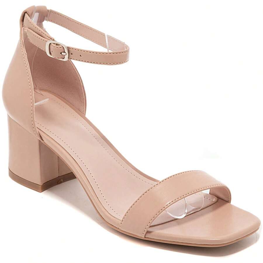 Women's Elegant Solid Color High Heel Sandals, Summer - Khaki - View 1