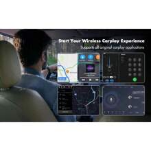 Portable Carplay Screen For Car, 7 Inch IPS Touchscreen Car Stereo Support Wireless Carplay