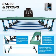 Local Shipping/ Ultralight Folding Tent Camping Cot Bed, Portable Compact For Outdoor Travel, Base Camp, Hiking, Mountaineering, Lightweight Backpacking (Army Green) - Green - View 4