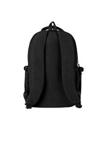 Schoolbag For Lightweight Large Capacity Water-Resistance Nylon Fabric Carry On Backpack Travel Backpack Computer Short-Distance Business Backpack Fits15.6-Inch Laptop For Travel Business Vacation Holiday Shop Black Bag Hiking Casual Side Bag Backpack Camping Backpack Laptop Bags For Travel Travel Bag Travel Essentials School Supplies Back To School Supplies Book Bag School Bags University Bag Large Capacity Bag Travel Bags Office Bag - Black - View 5