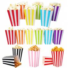 12pcs Mini Paper Popcorn Boxes, Disposable Paper Popcorn Containers, Suitable For Carnival, Party, Birthday, Wedding, Movie Night, Tableware (Black, Blue, Yellow, Green, Red, Pink, Purple) - Dot - View 13