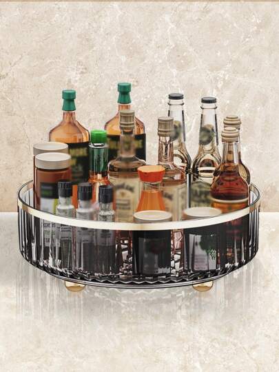 1ชิ้น แท่นหมุน, เครื่องปรุงรสในครัว, น้ำมัน, เกลือ, ซอสและน้ำส้มสายชู ถาดเก็บของ, ชั้นวางของ, จานผลไม้บนโต๊ะอาหารและชั้นวางเครื่องเทศ, กล่องเก็บของแบบหมุนได้กันลื่นสำหรับใส่ช้อนส้อมและขวดเครื่องปรุงรส หมุนถาดเบาๆ เพื่อให้เข้าถึงสิ่งของได้ง่าย, ไม่มีมุมอับให้ทำความสะอาด, ล้างออกง่าย, เพลิดเพลินกับช่วงเวลาที่แสนวิเศษ เหมาะสำหรับห้องนั่งเล่น, ห้องน้ำ, ตู้, ตู้เย็นและโต๊ะอาหาร, อุปกรณ์จัดเก็บสำหรับบ้านและห้องครัว