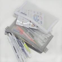 1 件/6 件用这款时尚网眼铅笔盒整理您的学校用品！成人学生学校班级家庭办公室、返校用品、学校用品、开学第一天