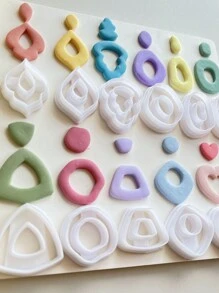 Simple Geometry Polymer Clay Cutter For Earring Making Soft Pottery Earrings Women DIY Studs Jewelry Pendants Clay Tools - Clay Cutters - View 4