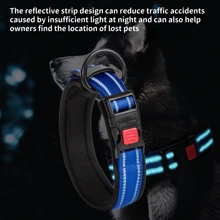 Collar reflectante ajustable para perros pequeños, medianos y grandes con hebilla de seguridad de nailon