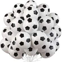12/20/25pcs/Set Football Themed Latex Balloons, 12 Inch, Birthday Party, Match Victory Celebration Decorations