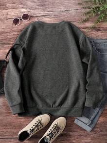 Customized Women's Crew Neck Sweatshirt - Add Your Own Image/Text, Holiday Gift, Mother's Day, Father's Day, Anniversary, Valentine's Day, Christmas, Thanksgiving