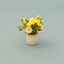 5 件/3 件/2 件/1 件微型娃娃屋假菊花植物，人造花装饰，工艺 DIY 配件，娃娃屋客厅卧室花卉装饰，微场景摄影道具