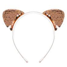 8 sztuk/1 szt. Nowe błyszczące cekiny Kocie uszy obręcz do włosów, słodka księżniczka opaska na głowę, festiwal/uroczystość/prezent urodzinowy, akcesoria do włosów - Wielokolorowe - Zobacz 15