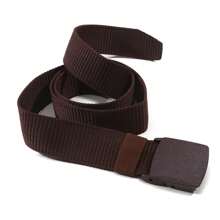 1 pieza Cinturón táctico deportivo para exteriores, cinturón de lona de alta calidad para hombres y mujeres, de secado rápido con hebilla de plástico, para escuela o verano