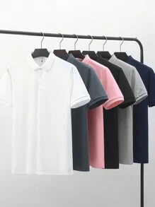 Camisa tipo polo para hombre de verano, hecha de material de secado rápido, con corte 3D, entallada y ajustada, apropiada para negocios y ocio, es el mejor regalo para hombres