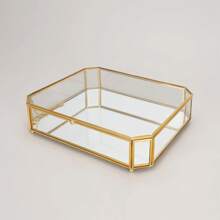 2025 New Design Oversized Glass Dustproof Jewelry Storage Box, Home Decor Accent Piece For Bedroom, Bathroom, Makeup, Photos Organization Sun Travel Cool Back To School - Multicolor - View 7